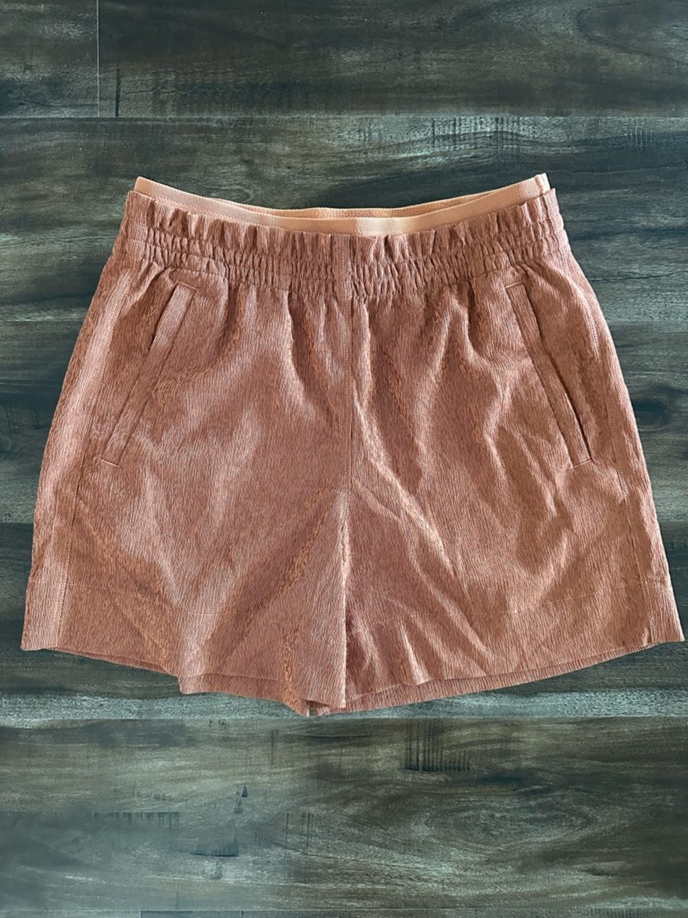Athleta Corduroy Elastic-Waist Shorts in Dusty Rose
